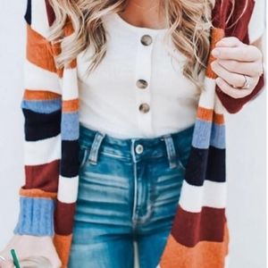 American eagle striped cardigan